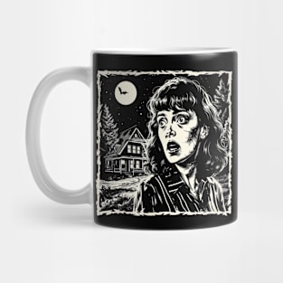 Vintage Halloween Scream Black and White Retro Super Cool Best Gift Mug